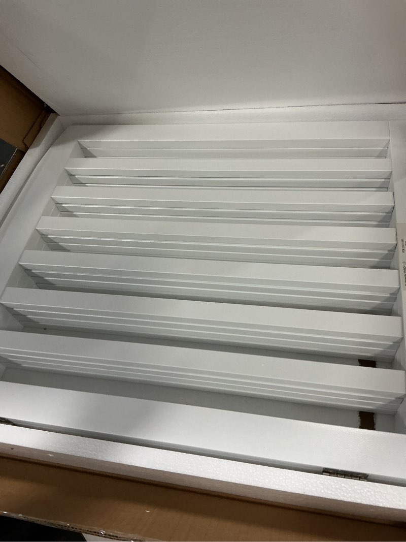 Condition photo showing Good Condition for PAWLAND Wooden Freestanding Foldable Pet Gate for Dogs, 24 inch 4 Panels Step Over Fence, Dog Gate for The House, Doorway, Stairs, Extra Wide (White, 24" Height-4 Panels) White 24" Height-4 Panel