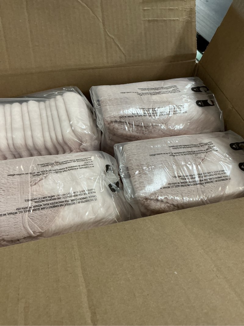 Condition photo showing New/Like New for depend night defense adult diapers, incontinence & postpartum bladder leak underwear for women, disposable, overnight, medium, blush, 60 count (4 packs of 15), packaging may vary medium 60