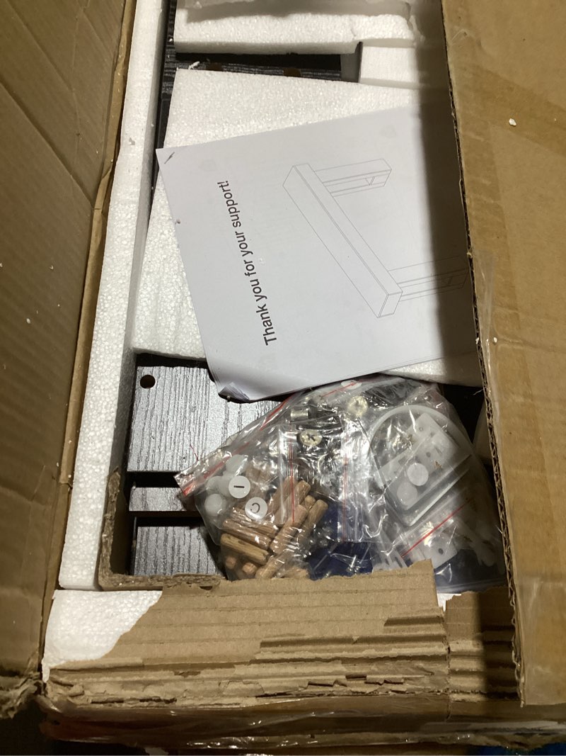 Condition photo showing Good Condition for Little Tree 63-Inch Long Console Tables for Entryway, Large Sofa Table Behind Couch, Wooden Entry Foyer Hallway Table, Modern Console Sofa Tables for Living Room, Black