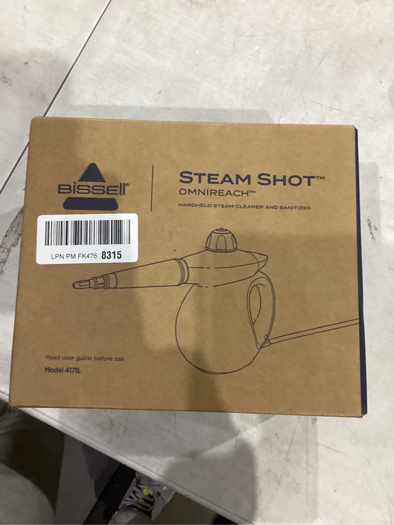 Condition photo showing New/Like New for BISSELL® Steam Shot™ OmniReach handheld portable steam cleaner for tile, grout, windows, bathrooms, kitchens, fabric steaming tool Steam Shot OmniReach