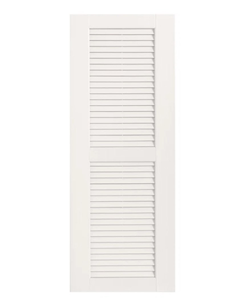  Straight Top Open Louver Shutters Pair (Set of 2) 8”X30”
