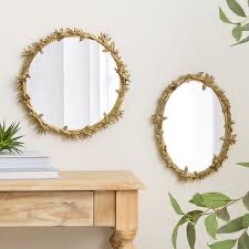 Oval gold vintage mirror 