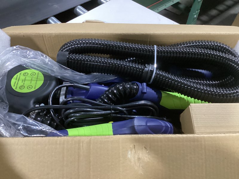 Condition photo showing New/Like New for Drywall Sander, 2025 Upgraded 8-Amp Popcorn Ceiling Removal Tool with 7 Variable Speed 800-1800RPM, Drywall Sander with Vacuum Dust Collector with Extendable Handle, LED Light,12pcs Sanding Discs,Blue