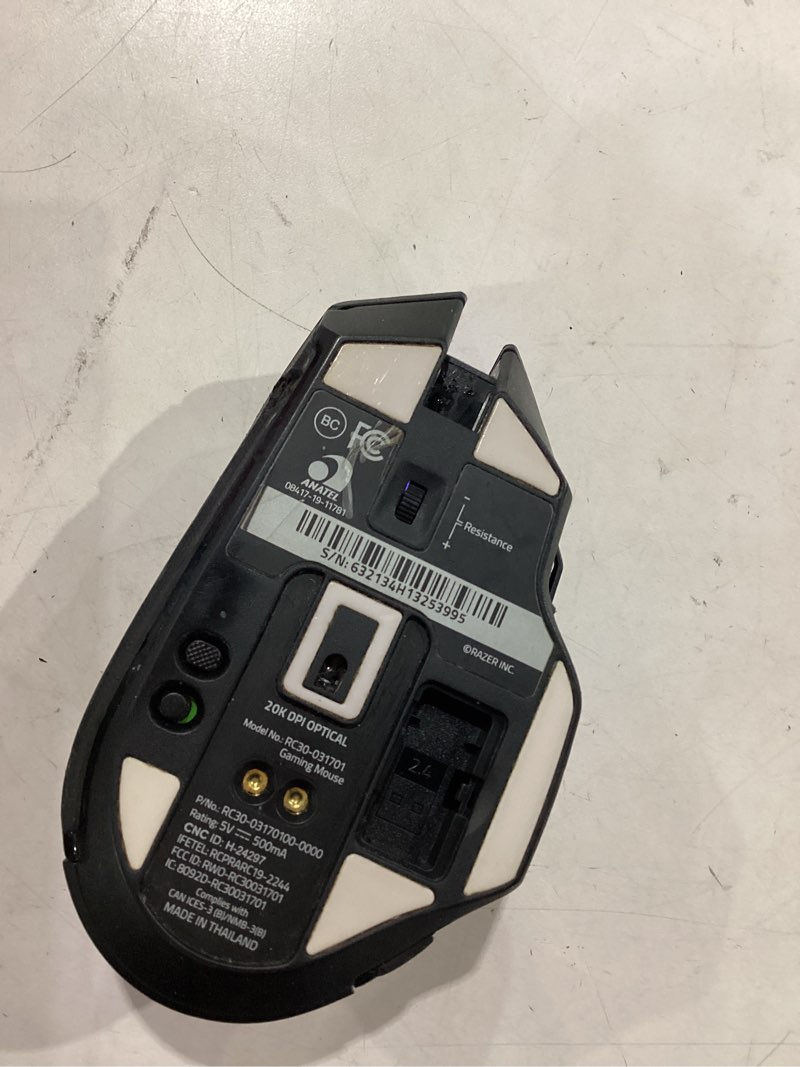 Condition photo showing As Is for *missing usb connector* razer basilisk gaming mouse
