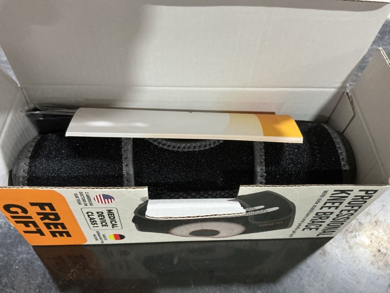 Condition photo showing Good Condition for dr. brace elite knee brace with side stabilizers & patella gel pads for maximum knee pain support and fast recovery for men and women-please check how to size video (mercury, large) large mercury