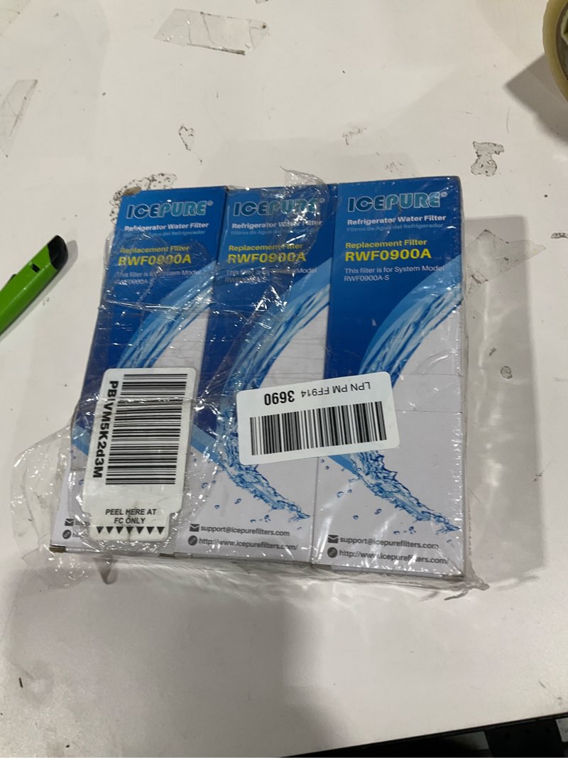 Condition photo showing Good Condition for icepure ukf8001 compatible with whirlpool edr4rxd1, 4396395, maytag ukf8001, ukf8001axx, everydrop refrigerator water filter 4, rfc0900a, ukf8001axx-200, ukf8001p, 469006, pur, puriclean ii, pack of 3