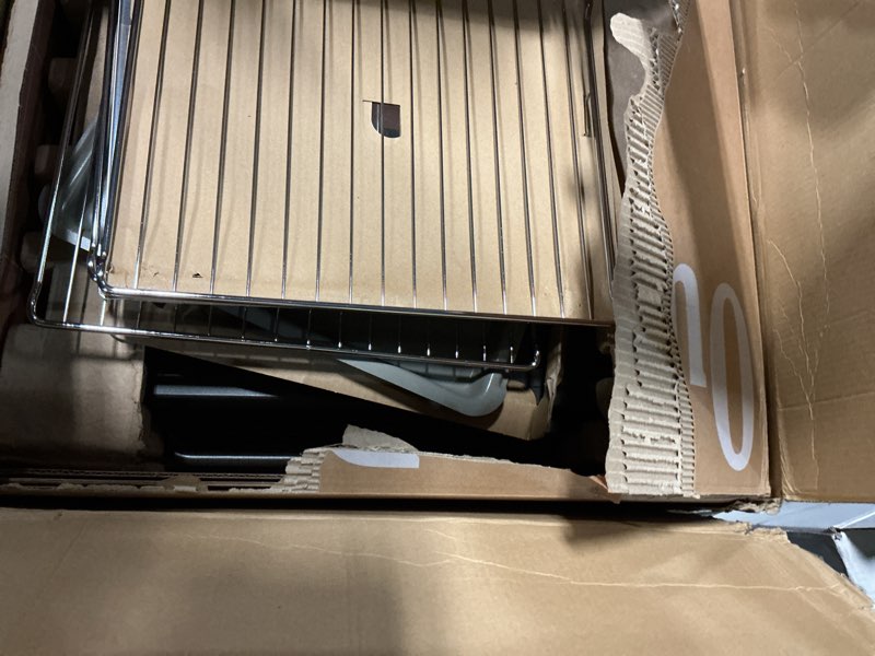 Condition photo showing New/Like New for Similar Our Place Large Wonder Oven | 6-in-1 Stainless Steel Air Fryer Toaster Oven Combo with Basket, Rack, Pan & Tray | 3-Rack, 32 QT, Large Capacity - Toast, Roast, Bake, Reheat, Broil & Steam | Char 31.7 Quarts Char