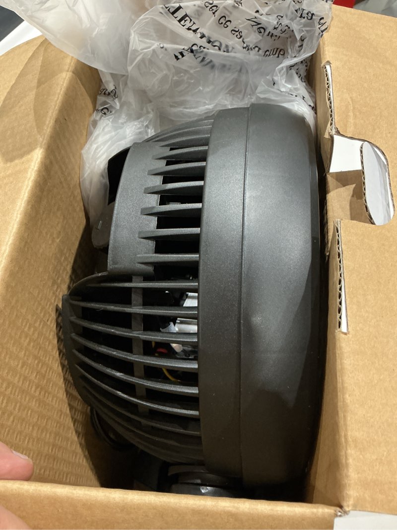 Condition photo showing As Is for utilitech 8-in 3-speed air circulatory fan