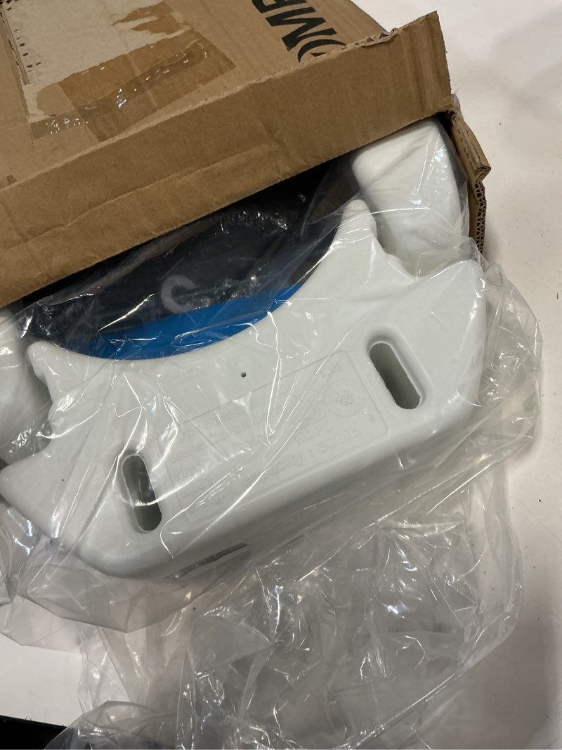 Condition photo showing Good Condition for carex elongated hinged toilet seat riser, adds 3.5 inches of height to toilet, 300 pound weight capacity, raised toilet seat
