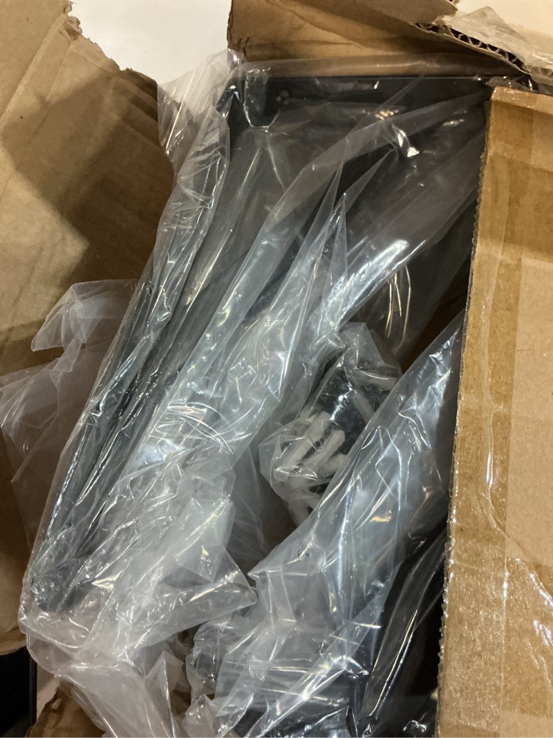 Condition photo showing Good Condition for 10 pack l10 x h 6" heavy duty shelf brackets with screws open floating shelving bracket l brackets black metal shelf brackets for shelves, room, pantry,garage l 10" x h 6" x w 1" 10 pack-black
