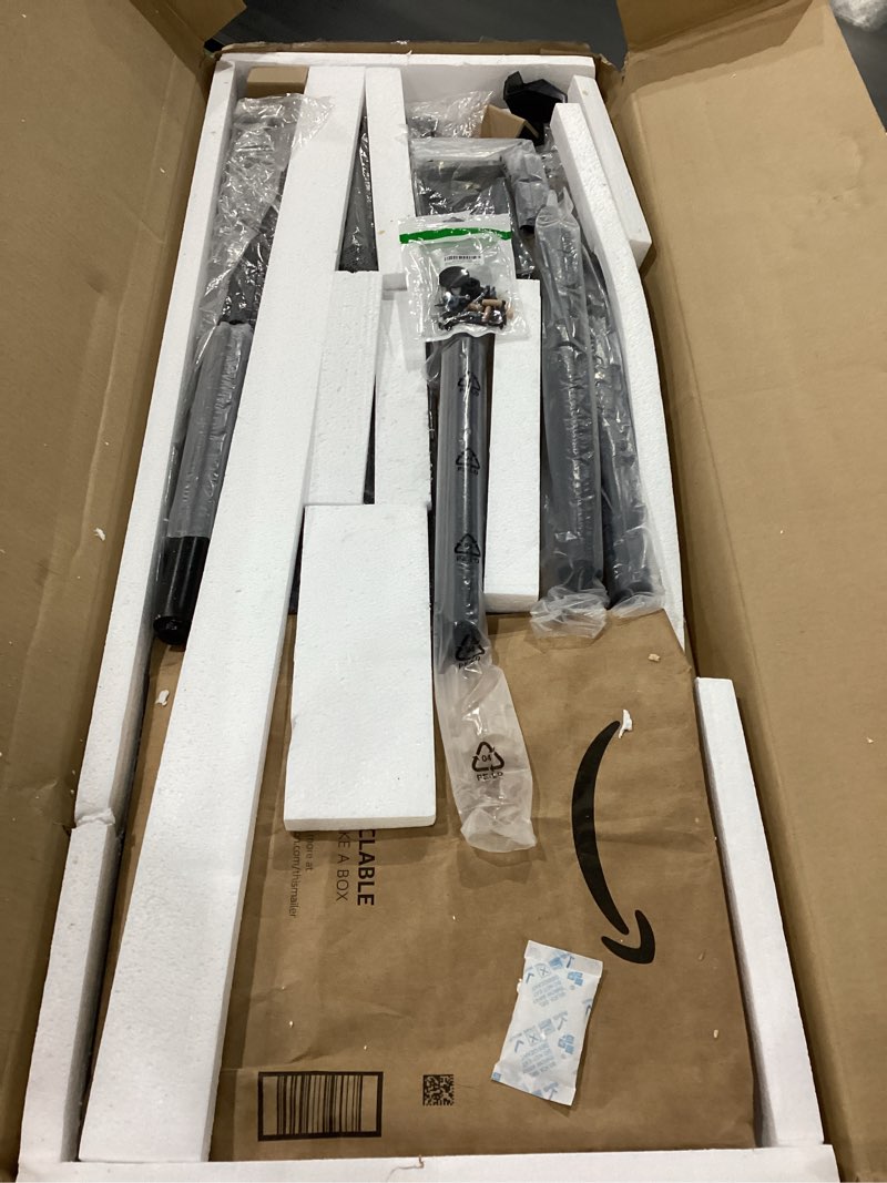 Condition photo showing Good Condition for Furinno EFFICIENT Desk, Gaming Desk, with 3 Open Side Shelves, Laptop Notebook Computer Desk,Office Desk for Home Office, Study Room, Dorm, Espresso Espresso/Black Square Side Shelves