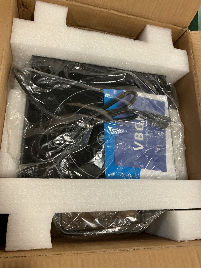 Condition photo showing Good Condition for VBGK Electric Cooktop, 1800W Single Burner Induction Cooktop with 9 Power Levels, Timer and Knob Control, 110-120V Single Electric Cooktop