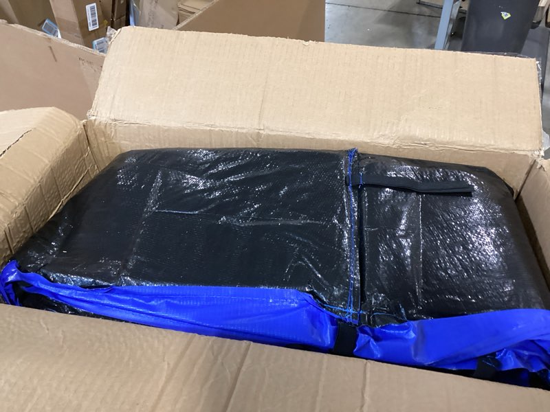Condition photo showing As Is for langxun universal trampoline repalcement safety pad, 8ft 10ft 12ft 14ft 15ft 16ft waterproof surround spring foam cover for round frame 10ft blue