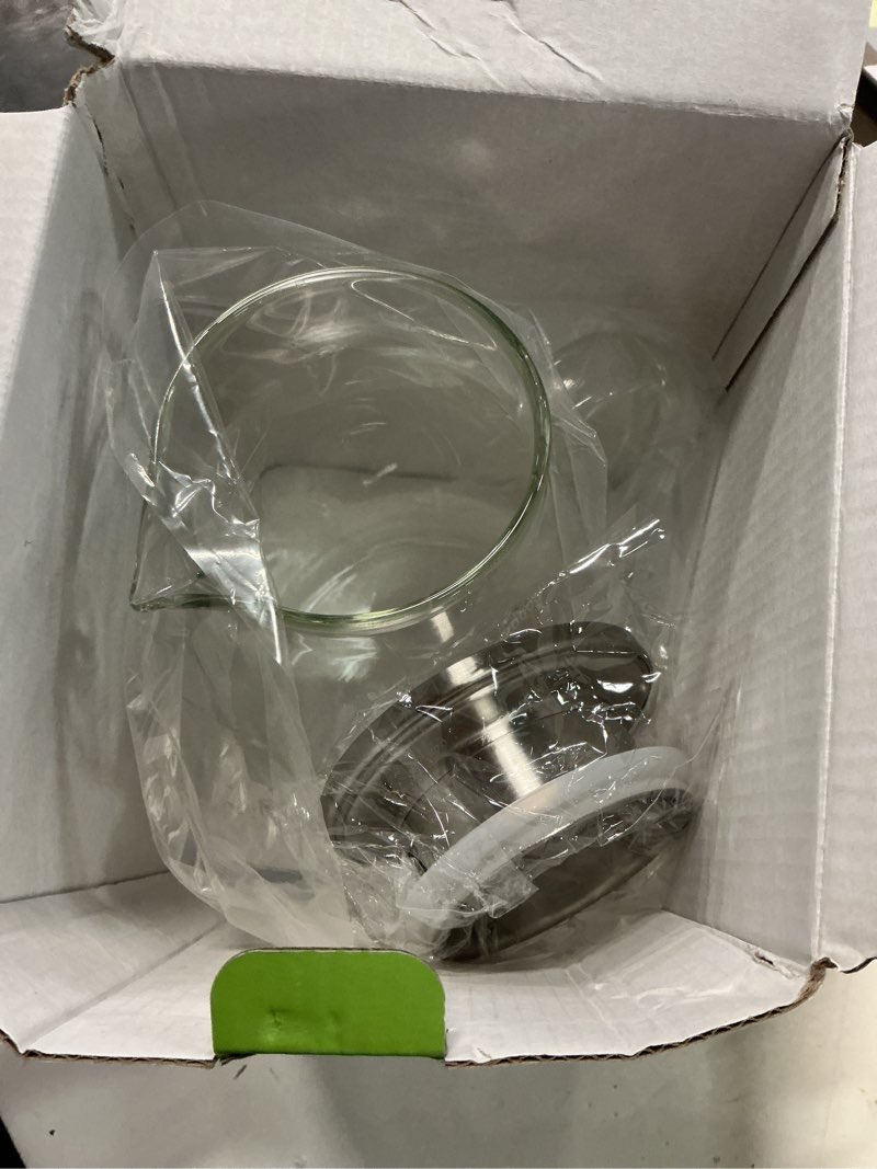 Condition photo showing Good Condition for aofmee 68oz glass pitcher with lid, 2 liter glass water pitcher with handle and lid, ice tea pitcher, heat resistant borosilicate carafe jug for coffee juice hot cold beverages 68oz/2 liter