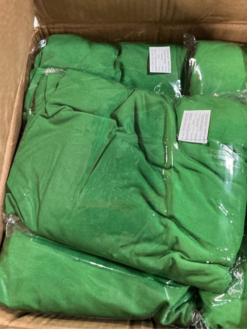 Condition photo showing New/Like New for 10 pack fitted tablecloth for 8 foot rectangle tables, green elastic outdoor picnic table cover, washable stretch folding table cloths 8 ft for camping party patio kitchen banquet, 30" w x 96" l green 10 packs - 30 x 96 inch