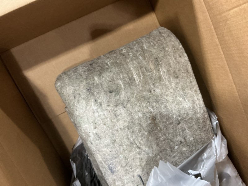 Condition photo showing As Is for mohawk home 6' x 9' non slip grip rug pad 1/4" thick dual surface felt cushion + rubber gripper - safe for all floors 1/4 inch dual surface rug pad 6' x 9' (rectangular)