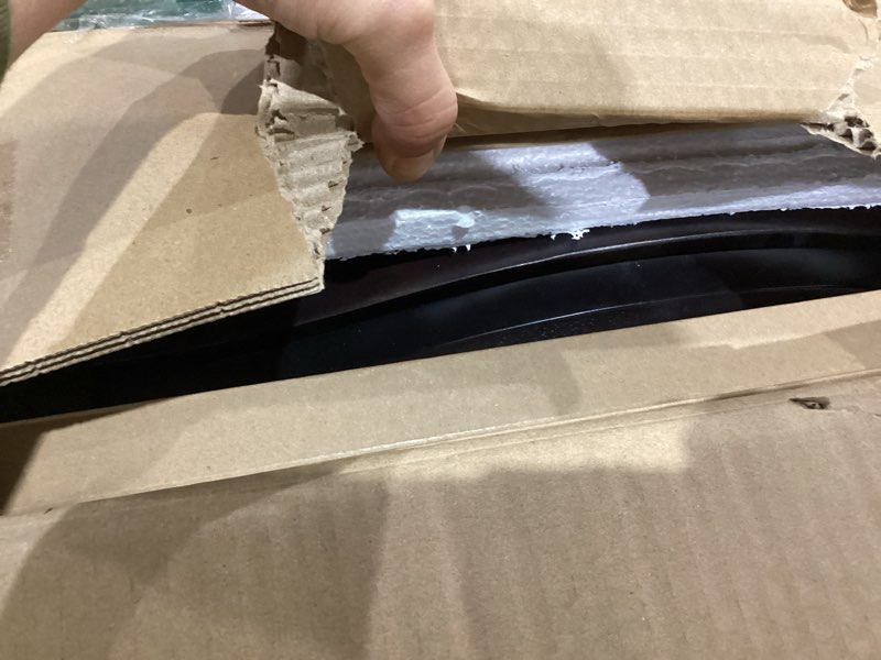 Condition photo showing Good Condition for Freestanding Dog Gate - 4-Panel Foldable Indoor Pet Fence with Lockable Door and Support Feet - 80x32in Extra Wide Wood Dog Gate for Stairs, Hallways, or Doorways by PETMAKER (Brown)