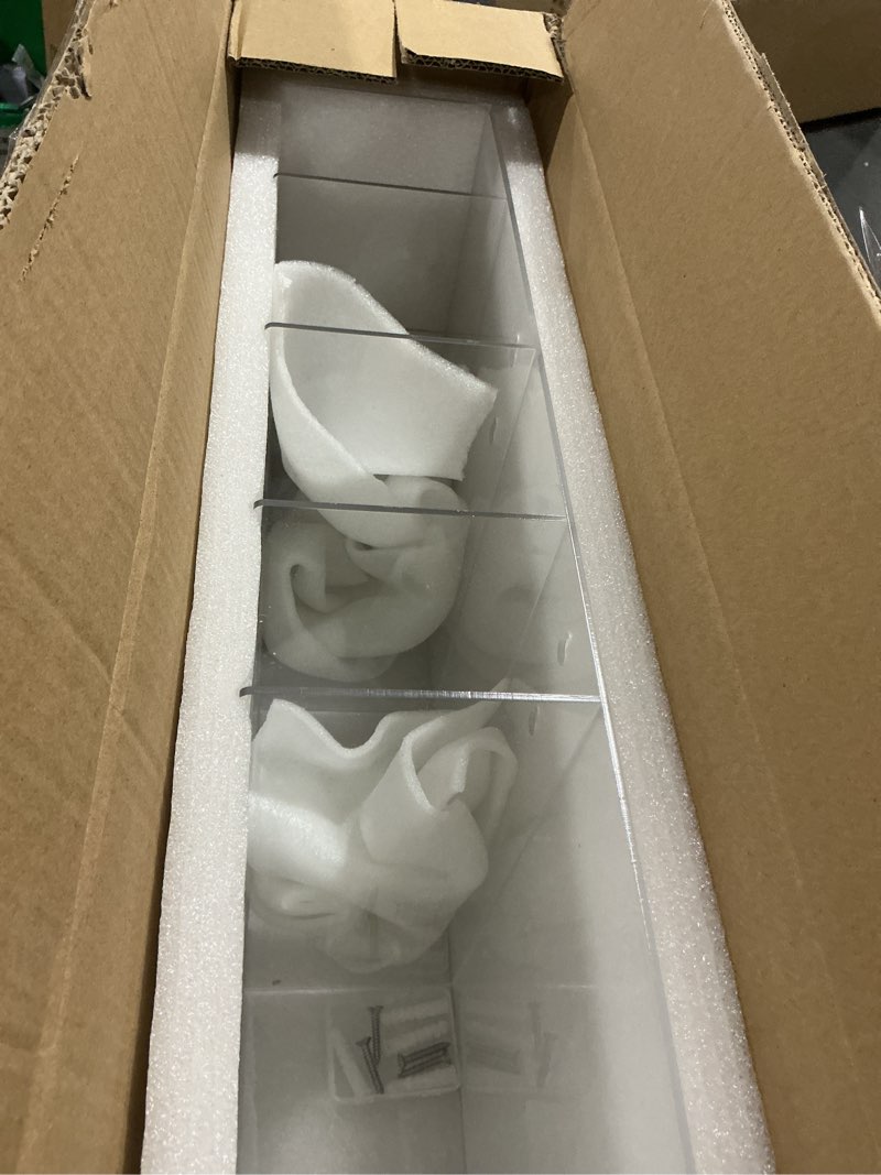 Condition photo showing Good Condition for Leinuosen Clear Acrylic Sterilization Pouches Dispenser Rack Organizer Multi-Sized 6 Divided Stations Wall Mount Holder for All Size Sterilization Pouches