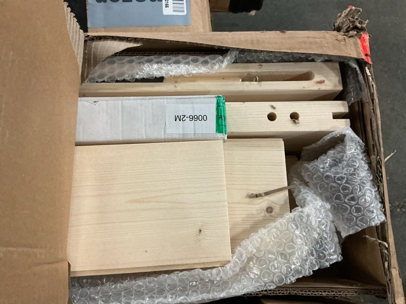Condition photo showing Good Condition for smartstandard 38in x 84in sliding barn door with 6.6ft barn door hardware kit included, unfinished solid spruce wood door, assembly required, diy, stainable, natural 38"x84" natural