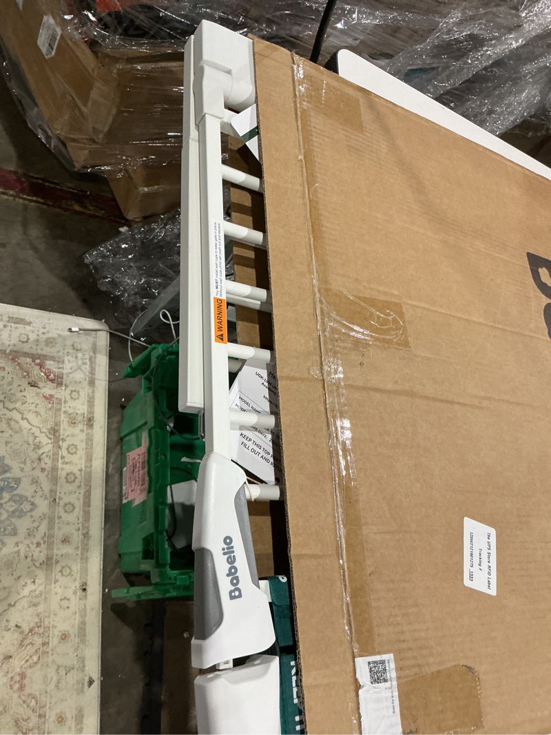 Condition photo showing Good Condition for babelio 29-55 inch extra wide baby/dog gate, pressguard p7, metal auto close, pressure mounted pet door for doorways, no need tools and drilling, with wall cups, white white 30"tall 29"-55" wide
