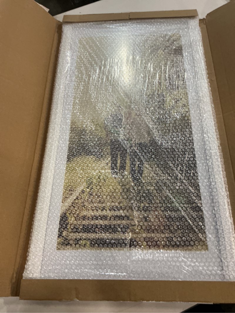 Condition photo showing Good Condition for ktkde 5x7 picture frame, photo frame white with real glass for picture 4x6 photo with mat or 5x7 photo without mat, composite wood picture frames for table top and wall best gift white woodgrain 5x7