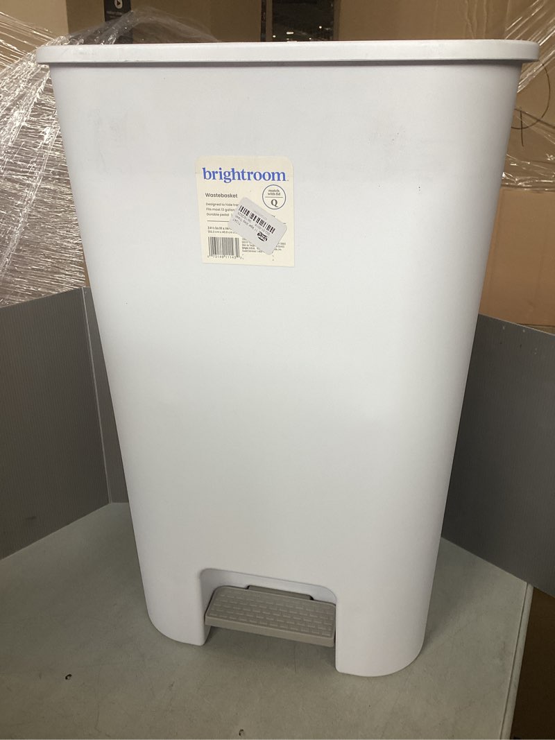 11.9gal Step Trash Can White - Brightroom™: Pedal-Operated.( Not Lid ).