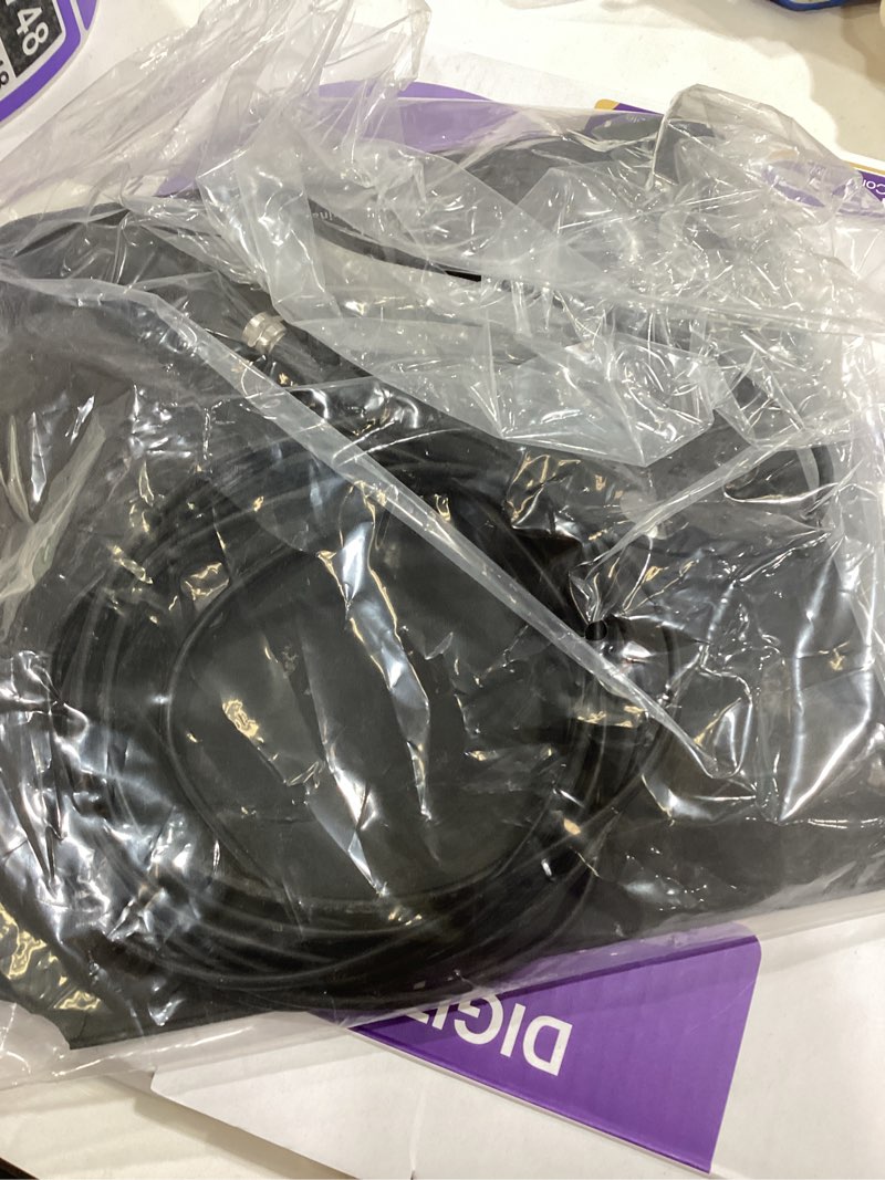 Condition photo showing As Is for TV Antenna Indoor Long Range 900 Miles, Supports 4K 1080p Smart TV Signal Reception with Signal Amplifier 16ft HDTV Coax Cable