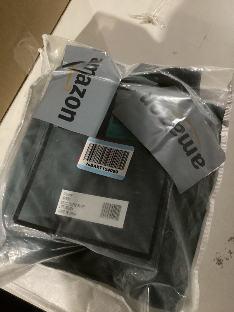 Condition photo showing New/Like New for hpd half price drapes grommet plush velvet curtains 96 inches long room darkening curtains for bedroom & living room (1 panel), 50w x 96l, london blue