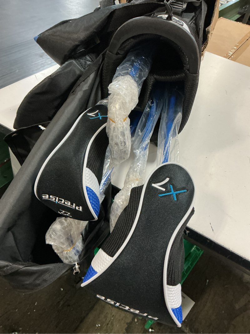 Condition photo showing Good Condition for precise m5 men's golf set – 460cc driver, fairway wood, hybrid, 5-pw irons, putter & stand bag | complete 14-piece golf club set left hand short size -1"