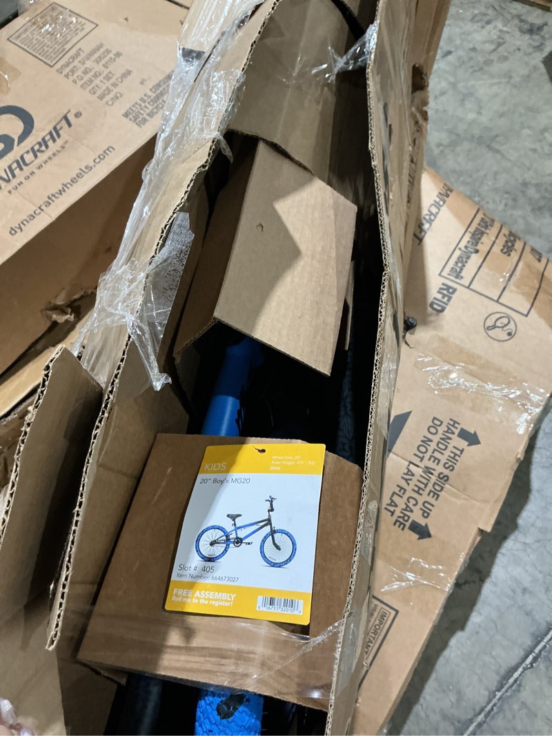 Condition photo showing As Is for 20" kent maddgear child bicycle, 20" wheels, kids ages 7-13 years, blue