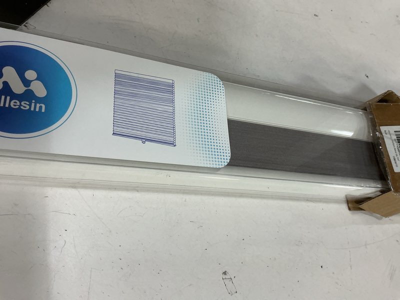 Condition photo showing Good Condition for allesin cordless blackout cellular shades, honeycomb blinds for windows, thermal insulated & noise dampening, room darkening window coverings for bedroom & nursery, gray, 30" w x 64" h gray-100% blackout 30"w x 64"h