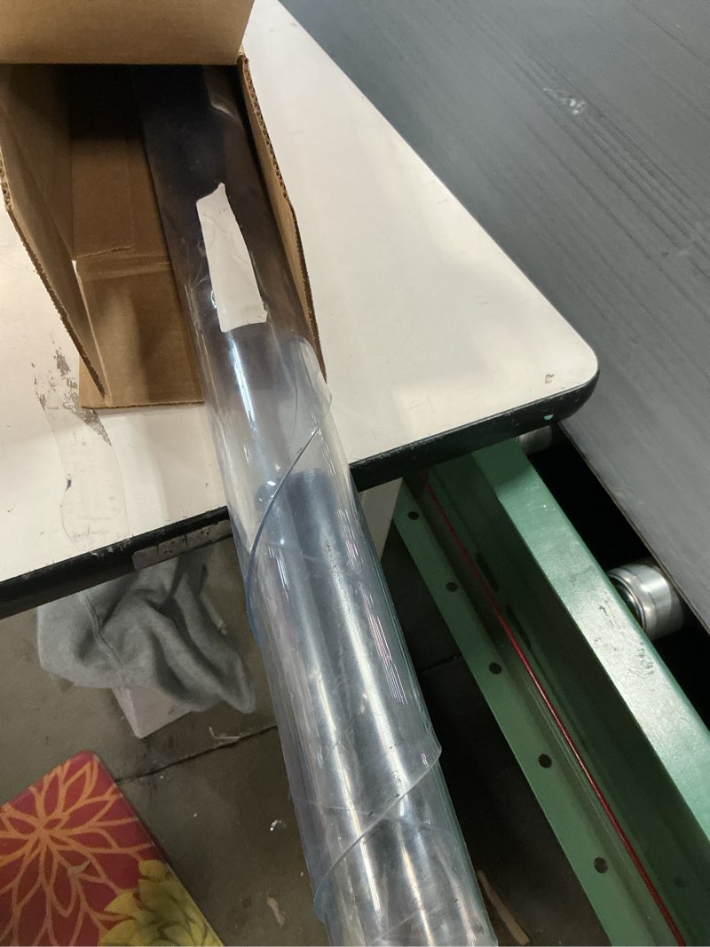 Condition photo showing As Is for Round Clear Table Protector 47 Inch 2mm Thick, Clear Round Table Cover Protector, Round Plastic Table Cover, Vinyl Circle Table Top Protector for Dining Room Table, Coffee Table Clear 2mm 47" (Round)