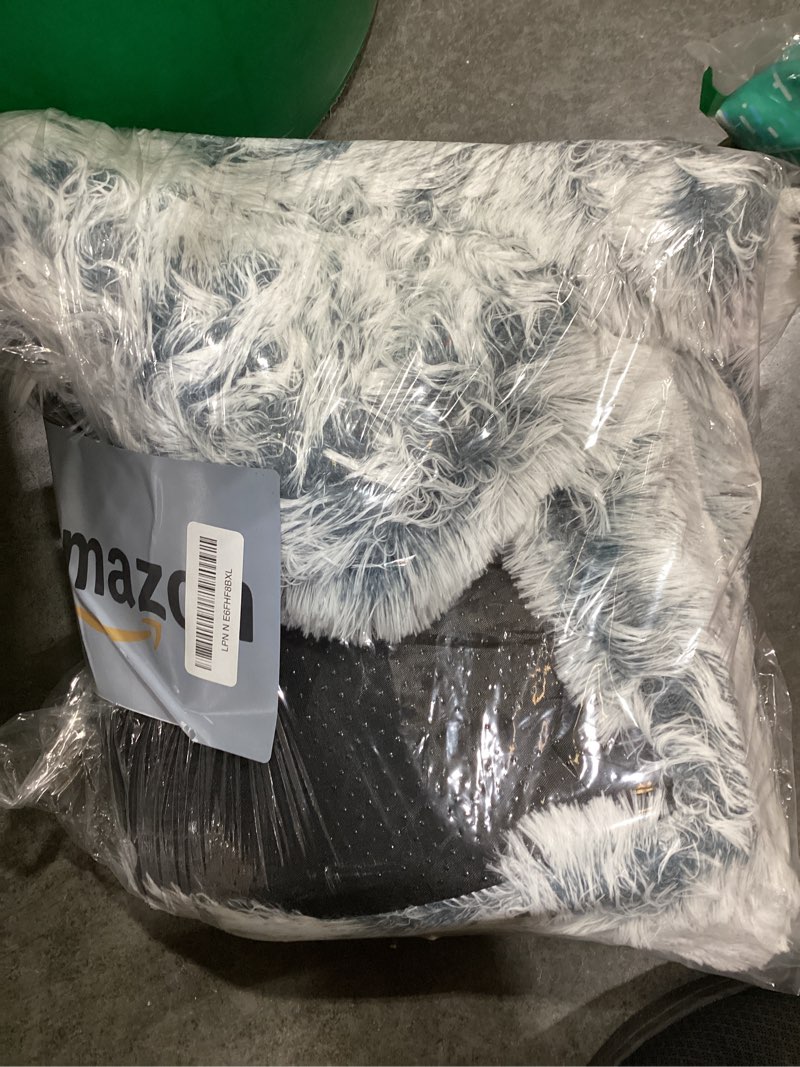 Condition photo showing New/Like New for fluffy orthopedic dog beds for puppy/cats with washable removable cover dog crate bed egg crate foam support plush pet pad mat with anti-slip bottom(grey,24 * 16) 24"l*16"w grey