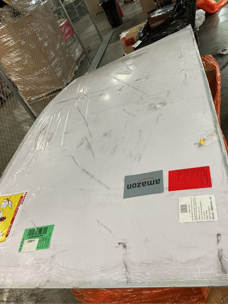 Condition photo showing As Is for VIZ-PRO Large Cork Bulletin Board, 96 X 48 Inches, Wall-Mounted Corkboard with Silver Aluminium Frame for School, Office, and Home 8' X 4'