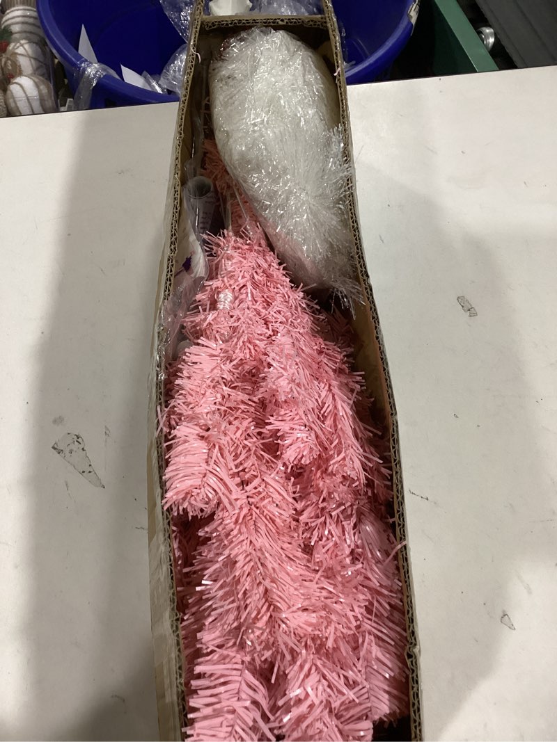 Condition photo showing Good Condition for Pink Christmas Tree, 4FT Christmas Tree with Metal Stand, Artificial Pink Tree with 300 Branch Tips, Easy Assembly, for Indoor Outdoor Holiday Decoration Pink2