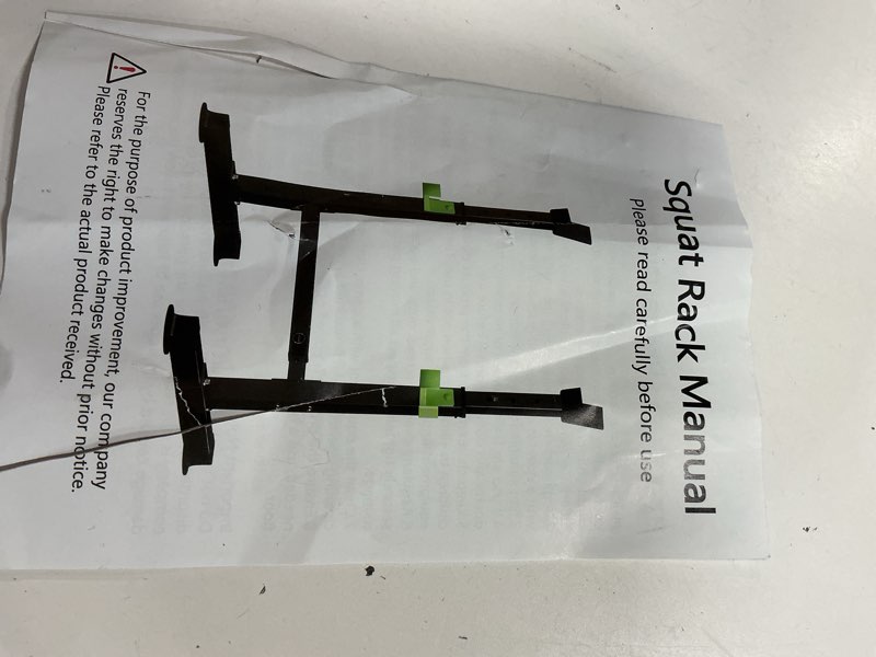 Condition photo showing As Is for adjustable folding weight bench for home gym, 660 lbs capacity multi-functional workout bench sturdy durable for full body black-green