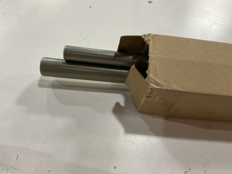 Condition photo showing As Is for kamanina 1 inch double curtain rod 36 to 72 inches (3-6 feet), antique silver heavy duty curtain rods for windows, telescoping double drapery rods with end caps silver 36-72"