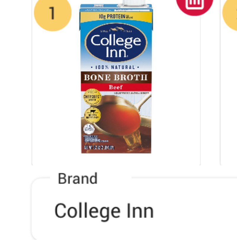 College Inn Gluten Free Bone Broth Beef - 32oz (BB : 17 jul 2026 ) 