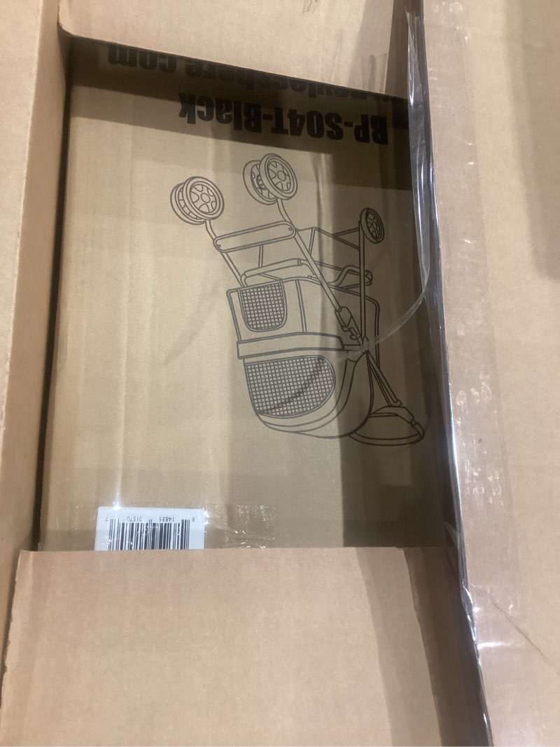 Condition photo showing New/Like New for FDW Pet Stroller 4-Wheel Dog Cat Stroller Travel Folding Carrier with Cup Holder and Removable Liner for Small Medium Dogs Cats, Dark Black Dark Black 4 Wheels