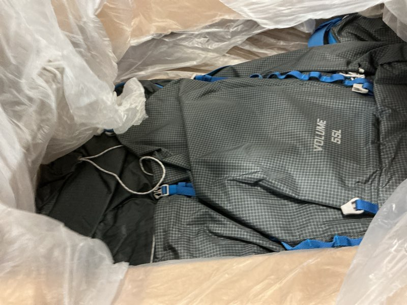 Condition photo showing Good Condition for ix inoxto 55l internal frame waterproof hiking camping backpack with 3l water bladder and rain cover, large lightweight travel daypack rucksack for climbing (dark gray)