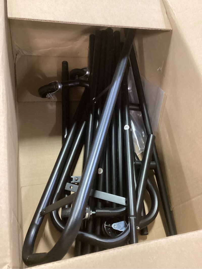 Condition photo showing As Is for Basketball Rack Training Stand - Tilt Ball Training Equipment Holder Shooting Rolling Storage Cart with Wheels Sports Outdoor Volleyball Soccer Football Garage Organizer Basketball Accessories