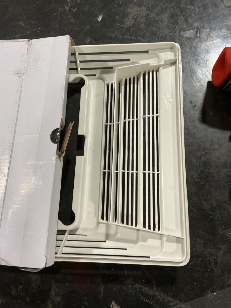 Condition photo showing As Is for s97013662 nutone bathroom exhaust fan cover, bathroom ventilation fan grille & lens compatible with broan-nutone replacement for 655, 656, 657, 659, 695, hfl695, 696
