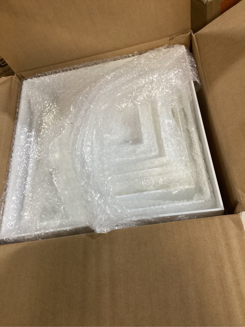 Condition photo showing Good Condition for 8 pcs white acrylic buffet risers with 8 card holders, food display risers for buffet table party, multi-height catering risers for dessert table decoration (11"-10"-8"-7"-6.5"-6"-5"-4")