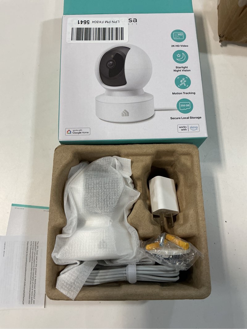 Condition photo showing New/Like New for Kasa 2K QHD Security Camera Pan/Tilt, Starlight Sensor for Color Night Vision, Motion Detection for Baby & Pet Monitor, SD/Cloud Storage, Works with Alexa & Google, Free Expert Support (KC410S) White New 2K QHD