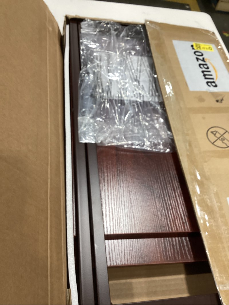 Condition photo showing As Is for HOOBRO Folding TV Tray Tables, Set of 2 Side Table for Small Space, Industrial Snack Tables for Eating at Couch, Stable Metal Frame, Easy Assembly, Space Saving, Brown BR25BZ01