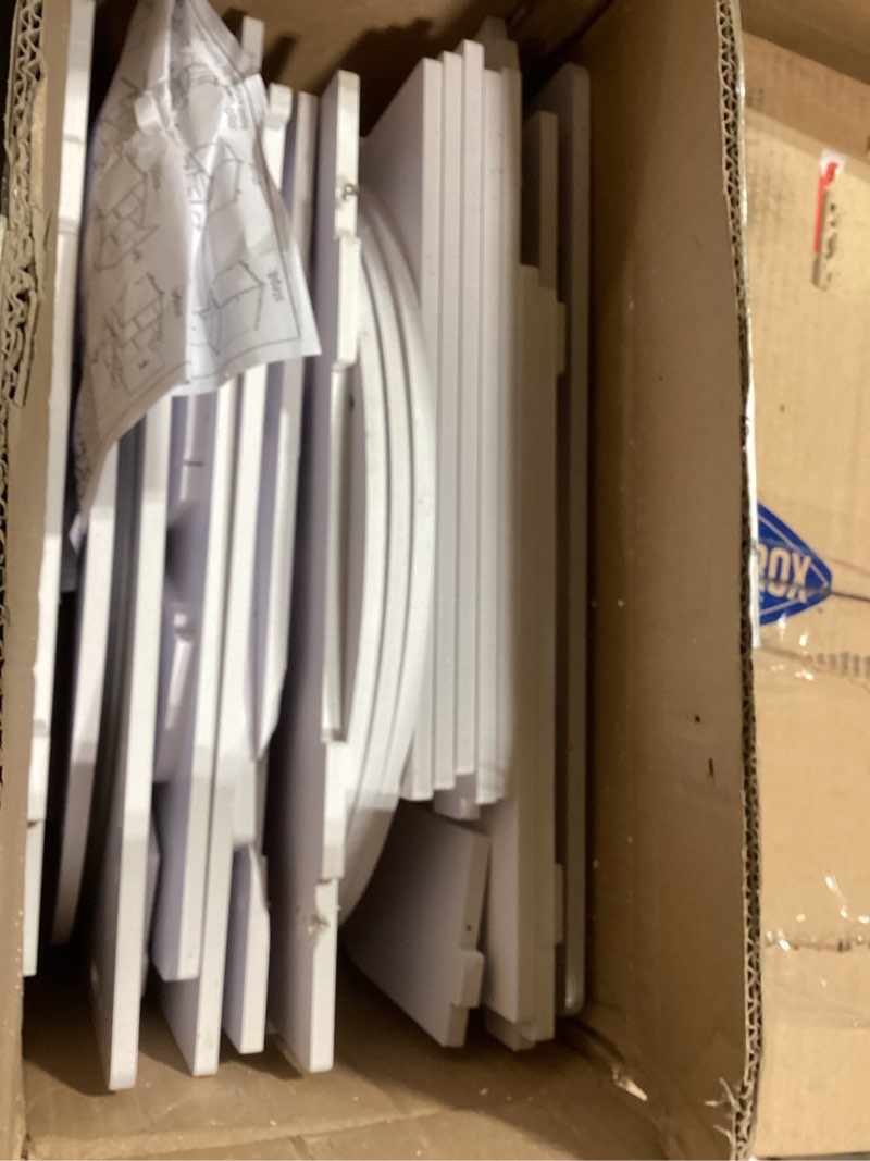 Condition photo showing Good Condition for 6 Tier Rotating Bookshelf Spinning Bookshelf Tower 360° Revolving Bookcase with Storage Cabinet Corner Organizer Storage Round Carousel with Wheels, White