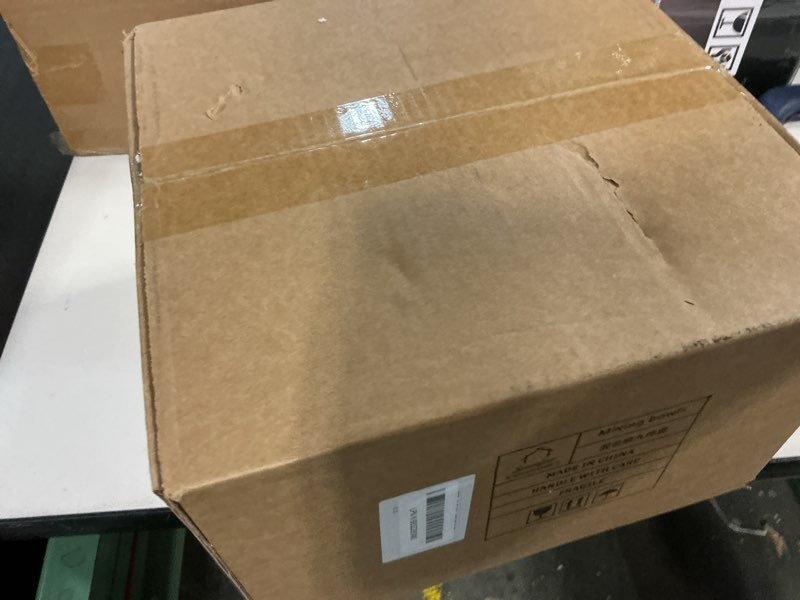 Condition photo showing New/Like New for Sweejar Glass Mixing Bowls Set(set of 9),Nesting Bowls for Space Saving Storage,Great for Cooking,Baking,Prepping,Stackable Bowl Set… all size set of 9