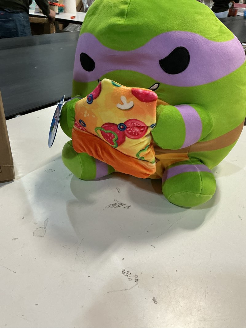 Condition photo showing New/Like New for Snackles Ninja Turtles Raphael 14" Plush by ZURU, Cuddly Squishy Comfort Plush with Teenage Mutant Ninja Turtles Theme and Pizza Snack Accessory Raphael 14 in