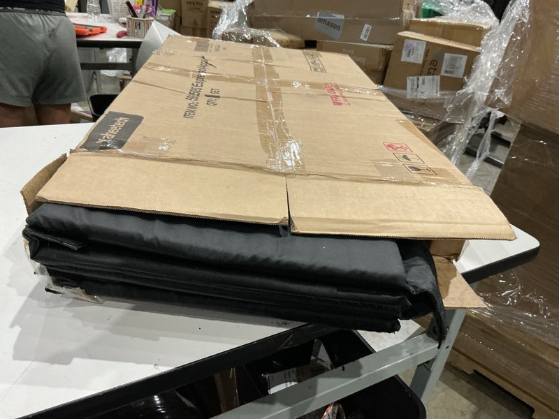 Condition photo showing As Is for silipull 72" tall basketball pole padding encircling poles safety pole pads for player protection waterproof cloumn pads for gym playground, all weather 3.5-4" round 2