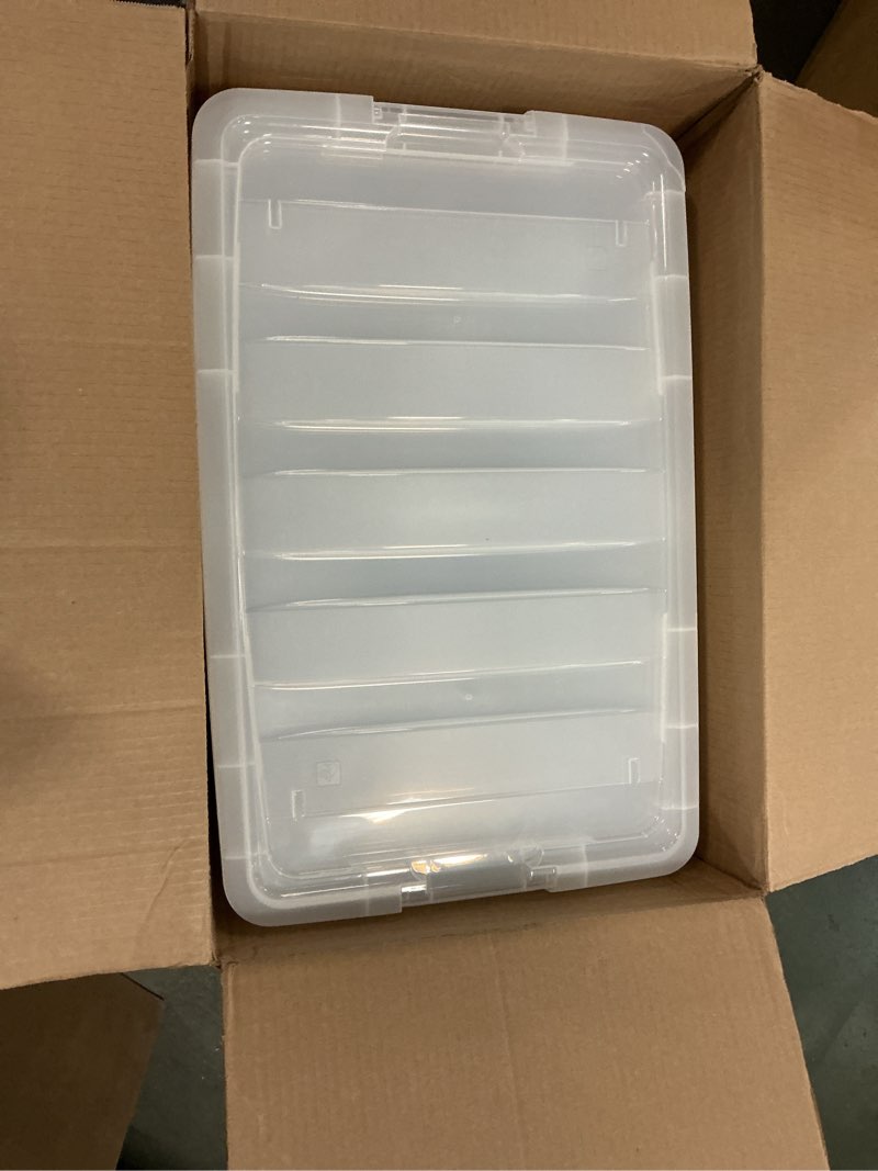 Condition photo showing Good Condition for IRIS USA 72 QT Plastic Storage Box with Lid and Latches - 4 Pack - BPA-Free, See-Through Organizing 